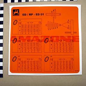 Folie Getr.einstelltab. Amazone 922658