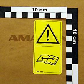 Folie Servicehandbuch Lesen Warnbildzeichen (Md113) Amazone