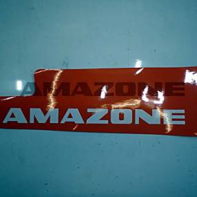 Folie Amazone-Schriftzug Weiss Flaeche Orange (Mf1036) Amazone