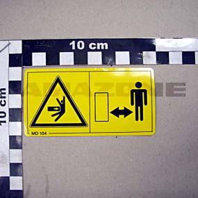 Folie Sicherheitsabstand Schwenkbereich Warnbildzeichen (Md104) Amazone