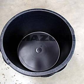 Wanne Rund 90L Kunst. Schwarz Amazone IC238