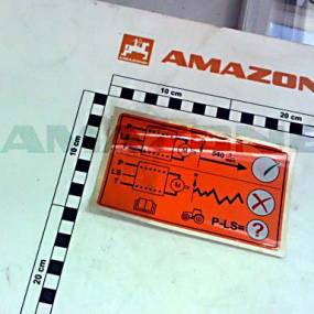 Folie Hinweis Drehzahlschwankungen Amazone ME994