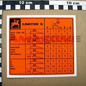 Folie Streutabelle Limiter X (Me730) Amazone ME730