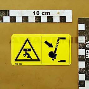 Folie Sicherheitsstütze Warnbildzeichen Amazone MD086