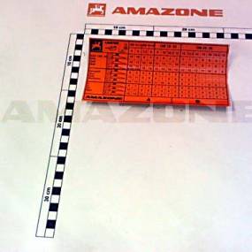 Folie Streutabelle Limiter M F. Streuscheiben Om Amazone ME917