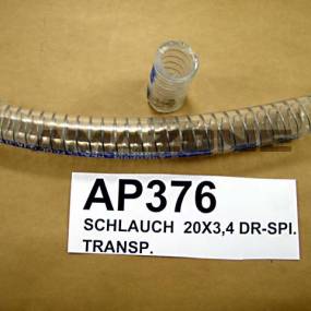 Schlauch 20X3,4 Transparent Draht-Spiral (Ap376) Amazone