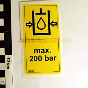 Folie Max. 200 Bar Amazone MD115