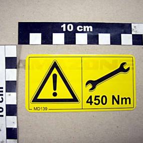 Folie Achtung 450 Nm Amazone MD139