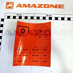 Folie Riemenspanner Und Gelenkwellendrehzahl Ed-02 Amazone ME706