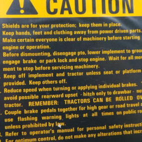 Aufkleber, Achtung Case 539403R1