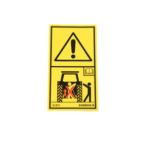 Aufkleber, Warnung Case 84308058