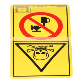 Aufkleber, Warnung Case 87742251