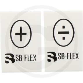 Schlauchkennzeichnung Weiss +/  Granit