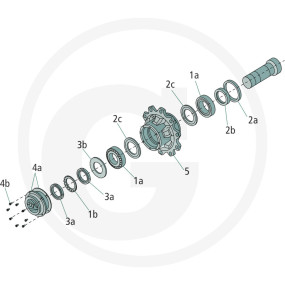 Lagersatz, für 1 Achsseite Typ Granit 2209RCPB