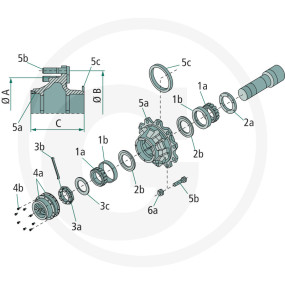 Dichtsatz Radnabe Adr-Achse Zl Granit 2209RNZL