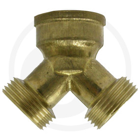 3-Wege Verteilerstueck 1 X 3/4' Ig,2 X 3 Granit