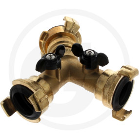 3-Wege Verteilerstk. Uni,M. 2X Kugelhah Granit