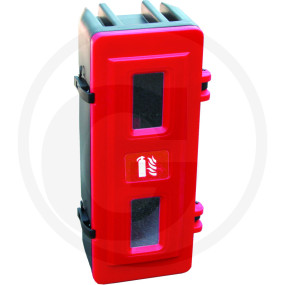 Feuerloescherkasten Rot/Schwar Granit