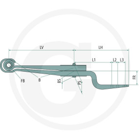 Lenkerfeder 2 Lagen Pf.bpw05.0 Granit 28820036