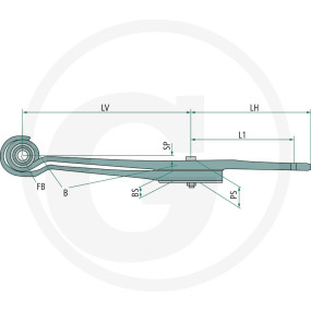 Lenkerfeder 2 Lagen Pf.saf3155 Granit 28820044