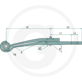 Lenkerfeder 2 Lagen Pf.saf3155 Granit 28820048