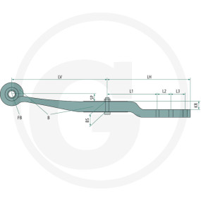 Lenker 3,25T Tlr 43/32,5.1-80 Granit 28820052