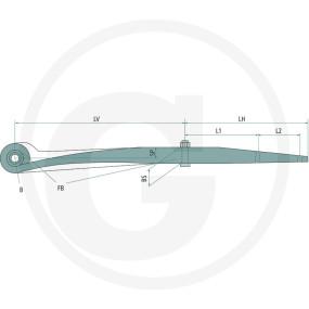 Lenker, 1 Lage, Form: 61F Granit 28820545