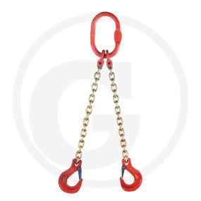 2-Strang Kettengehaenge, Gk 8, Granit