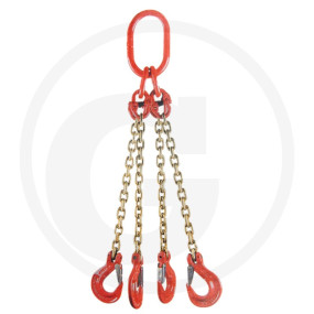 4-Strang Kettengehaenge, Gk 8, Granit