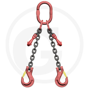 2-Strang Kettengehaenge, Gk 8, Granit