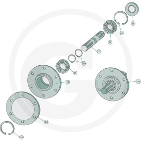 Lagerflansch Granit 48072202