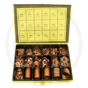 Sort. Cu-Dichtringe,Zöllig, 1170-Tlg Granit 500100798