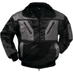 Pilotjacke Schwarz/Grau Gr. S Granit