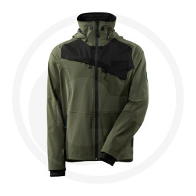 Hard Shell Jacke Moosgrün/Schw Granit