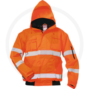 Warnschutzpilotenjacke Orange Granit
