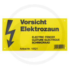 Warnschild Vorsicht Elektrozau Granit
