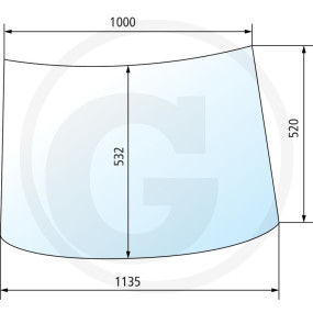Frontscheibe Granit 675M215