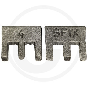 Sfix Keile Nr. 4, Aus Temperguß, Gr. 29 Granit 76570040