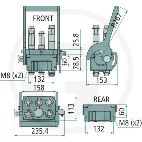 Plk Stecker Ag 2X 11/16''Orfs Granit