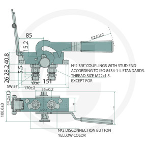 Kupplungsmuffe 2Pc206-2-7/22 Fc Granit