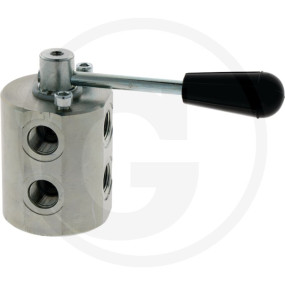 6-Wegehahn 1/2 Granit