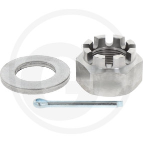 Kronenmutter mit Splint + Scheibe Granit 22084014
