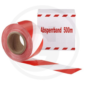 Absperrband Rot/ Weiss 80Mm 500M Rolle Granit 300758212