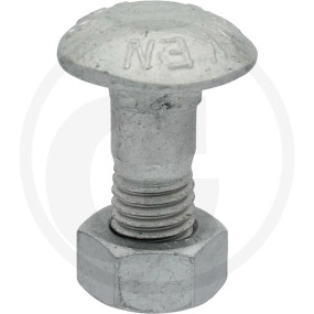Flachrundschr. +Mutter M12X30-10.9 Mu Zn Granit 4003011805