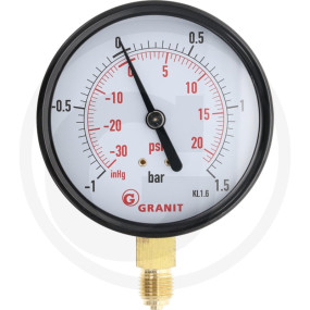 Manometer 80Mm Druck-1Bis1,5Bar 1/4''Un Granit 4050851072