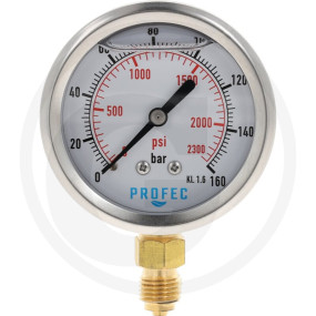 Manometer 0-160Bar 63Mm 1/4'' Unten Granit 4050859937