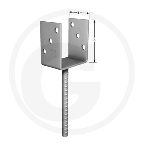 Pfostenträger 91 Mm Granit 48551009100