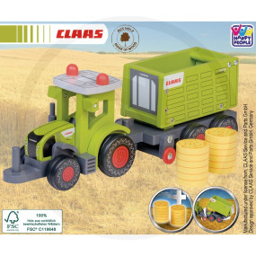 Claas Holz Axion 870 + Cargos9500, Trakt Granit