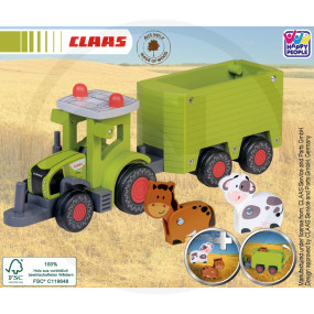 Claas Holz Axion 870 Traktor +Viehanhäng Granit