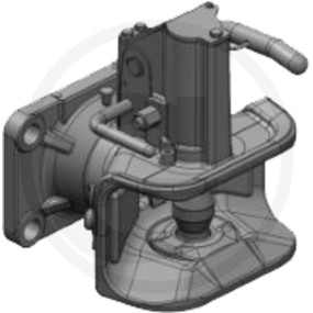 Flanschzugmaul Automatik 160X100 M20 Ch- Granit 12305248